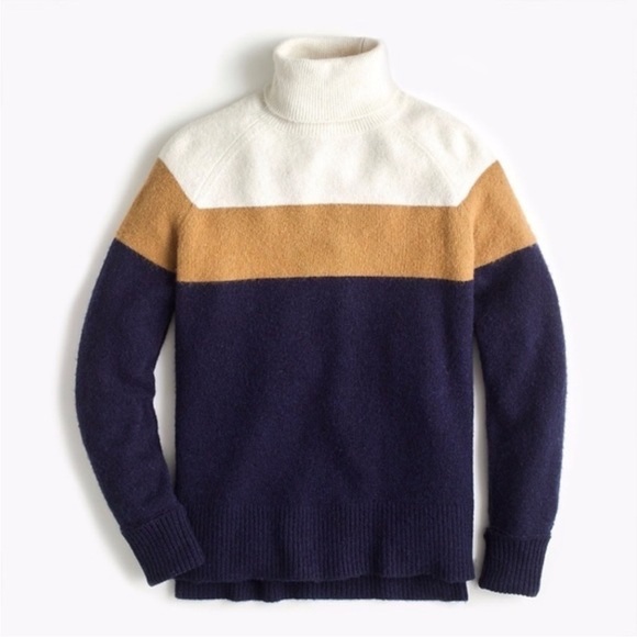 J.Crew Colorblock Sweater in Supersoft Yarn - Picture 1 of 7